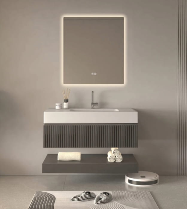 Koden Seamlyss 30"X32" Frameless LED Mirror LM-S4505-3032 12 Koden Seamlyss 30"X32" Frameless LED Mirror LM-S4505-3032 - Image 2