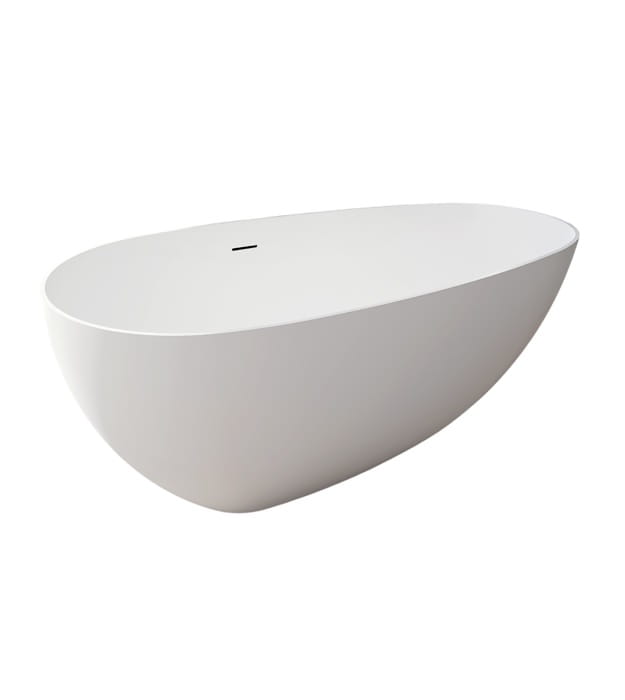Neptune Braga 220353 55" Solid Surface Freestanding Bathtub