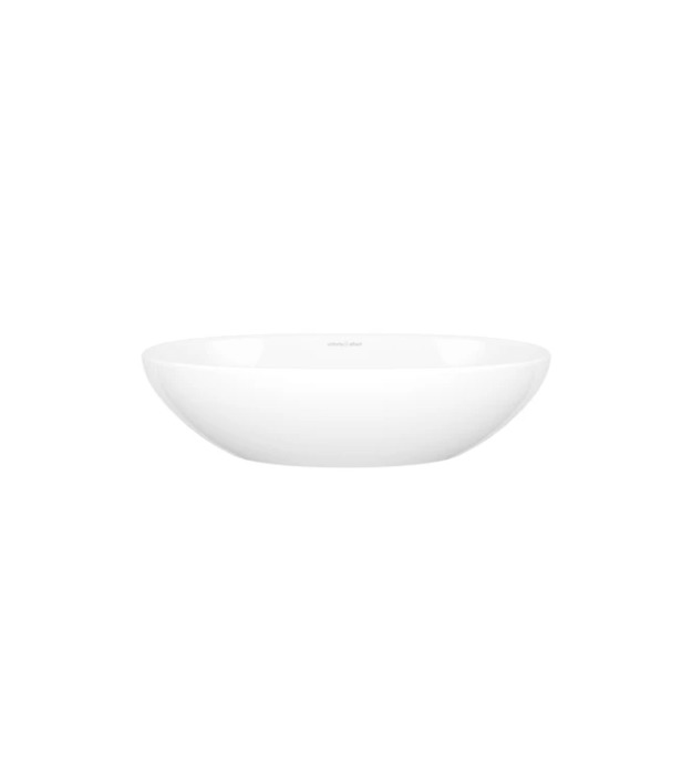 Victoria + Albert Barcelona 19" x 12" Oval Vessel Lavatory Sink, Standard White Gloss VB-BAR-48-NO
