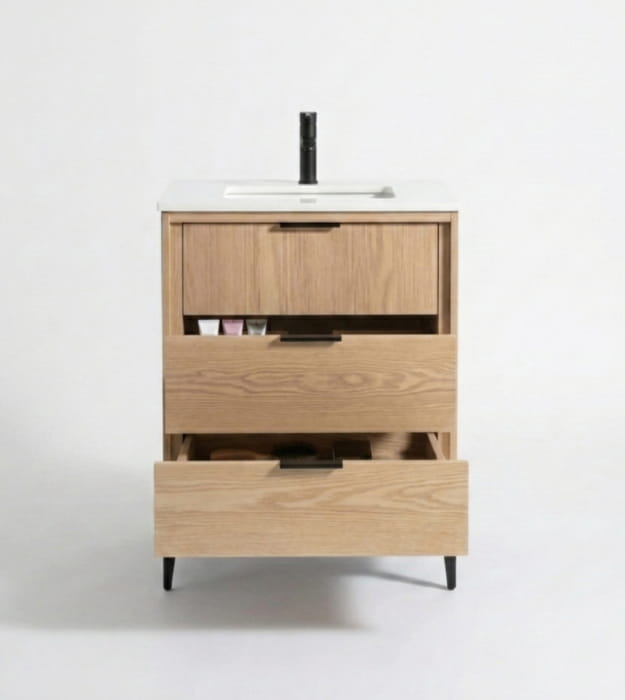 Kubebath Divani 24" Floormount Vanity KD9924-OAKWOOD 15 Kubebath Divani 24" Floormount Vanity KD9924-OAKWOOD - Image 2