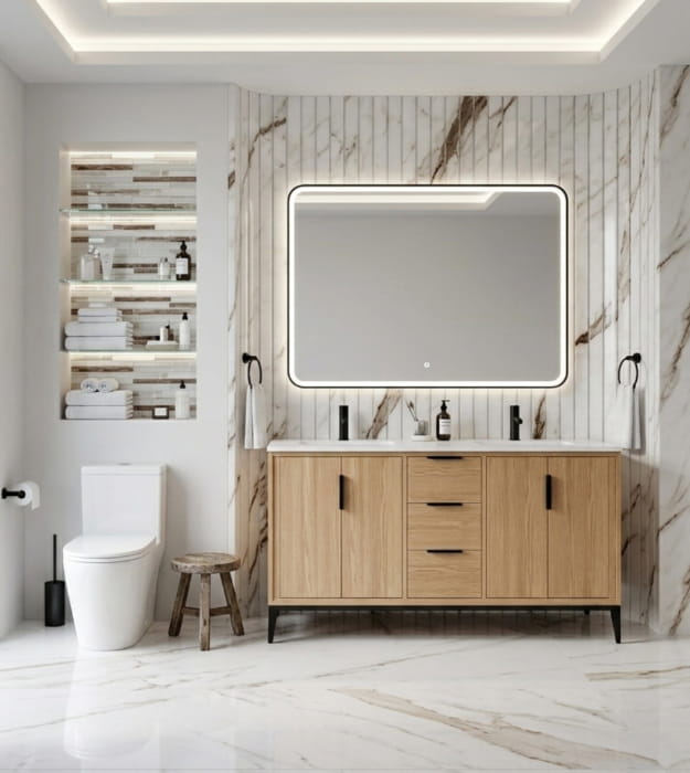 Kubebath Divani KD9960-OAKWOOD 60" Double Sink Vanity 8 Kubebath Divani KD9960-OAKWOOD 60" Double Sink Vanity - Image 3