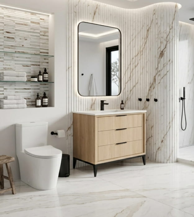 Kubebath Divani KD9936-OAKWOOD 36" Floormount Vanity 10 Kubebath Divani KD9936-OAKWOOD 36" Floormount Vanity - Image 3