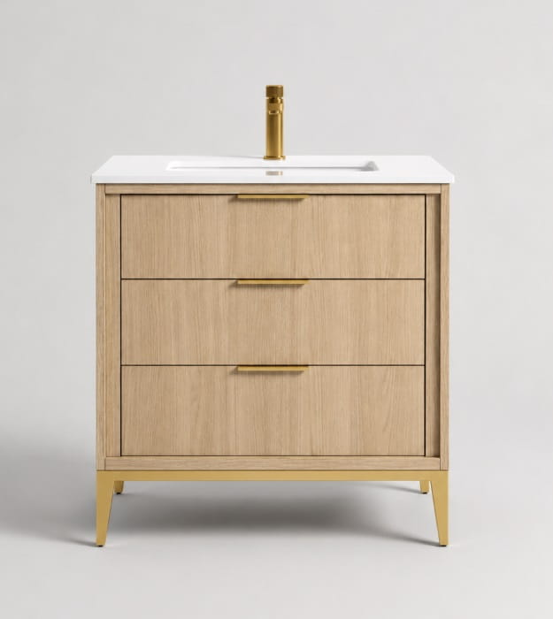 Kubebath Divani KD9936-OAKWOOD 36" Floormount Vanity 12 Kubebath Divani KD9936-OAKWOOD 36" Floormount Vanity - Image 5