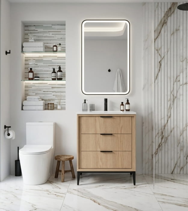 Kubebath Divani 24" Floormount Vanity KD9924-OAKWOOD 16 Kubebath Divani 24" Floormount Vanity KD9924-OAKWOOD - Image 3
