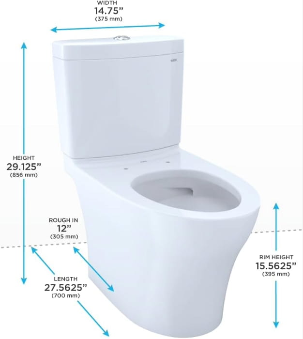 TOTO Aquia IV CST446CEMGN#01 Two Piece Regular Height Toilet 9 TOTO Aquia IV CST446CEMGN#01 Two Piece Regular Height Toilet - Image 4