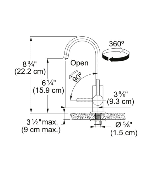 Franke UNJ-FW Universal Cold Water Filtration J Faucet 11 Franke UNJ-FW Universal Cold Water Filtration J Faucet - Image 6