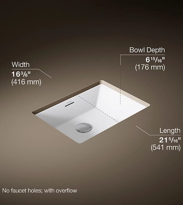 Kohler Brazn K-21058-0 Undermount Bathroom Sink 11 Kohler Brazn K-21058-0 Undermount Bathroom Sink - Image 6
