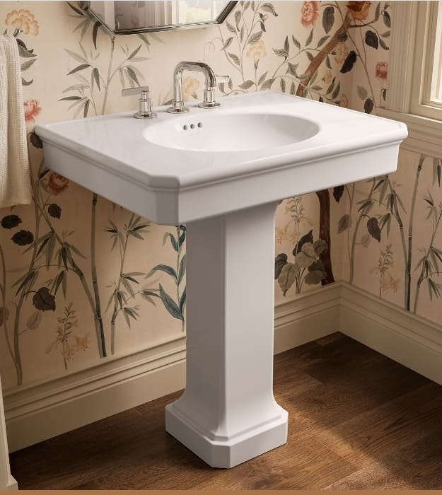 Kohler Claude K-38228-8-0 30" Pedestal Bathroom Sink 9 Kohler Claude K-38228-8-0 30" Pedestal Bathroom Sink - Image 4