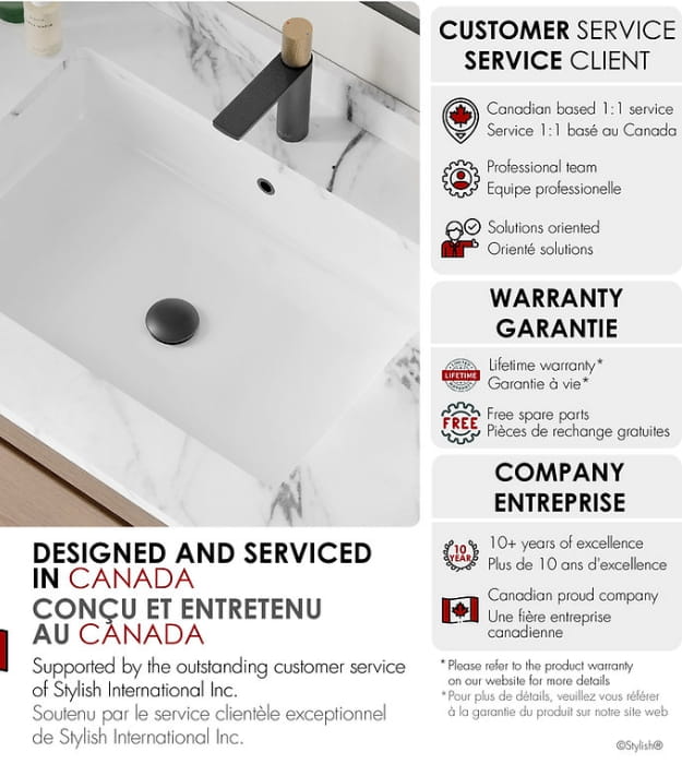 Stylish Voguish P-208 24'' Undermount Vanity Sink 5 Stylish Voguish P-208 24'' Undermount Vanity Sink - Image 4