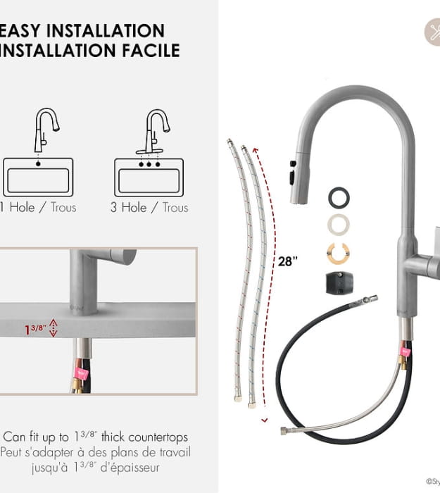 Stylish NAPOLI K-133 Pull-Down Kitchen Faucet 10 Stylish NAPOLI K-133 Pull-Down Kitchen Faucet - Image 5
