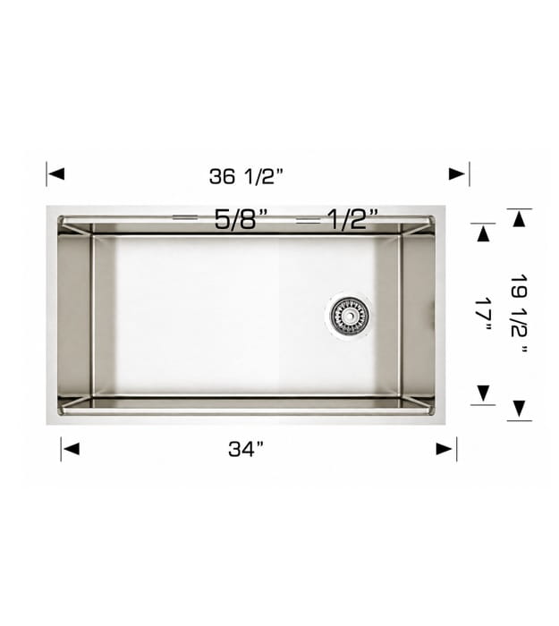 Bosco 203619M Plus 36" Titanium Kitchen Sink Workstation