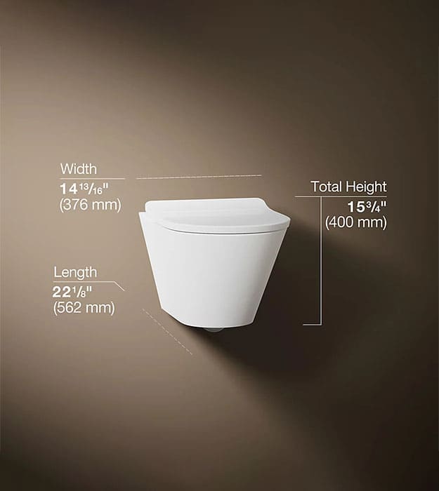 Kohler Brazn K-21748-0 Wall-Hung Round-Front Toilet 9 Kohler Brazn K-21748-0 Wall-Hung round-front toilet